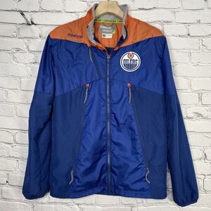 Edmonton Oilers NHL Reebok Center Ice KINETIC FIT Jacket Size S‎ Hockey Zip Vent